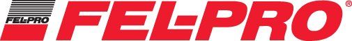 A red felpro logo on a white background