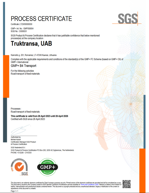 truktransa sertifikatas