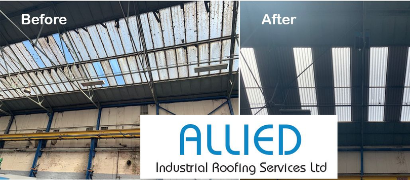 Factory roof repair work