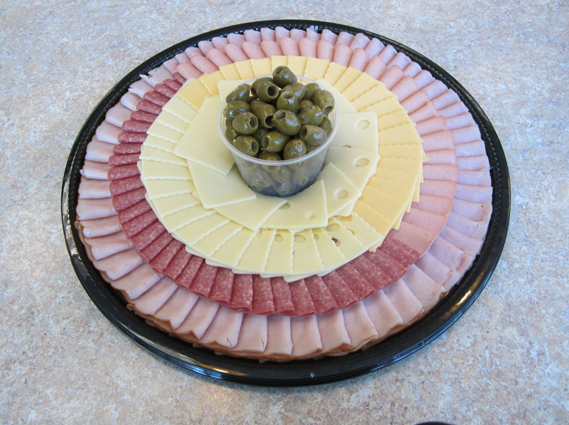Deli Products — Ham and Cheese on plate with veggies at the center in Orland Park, IL