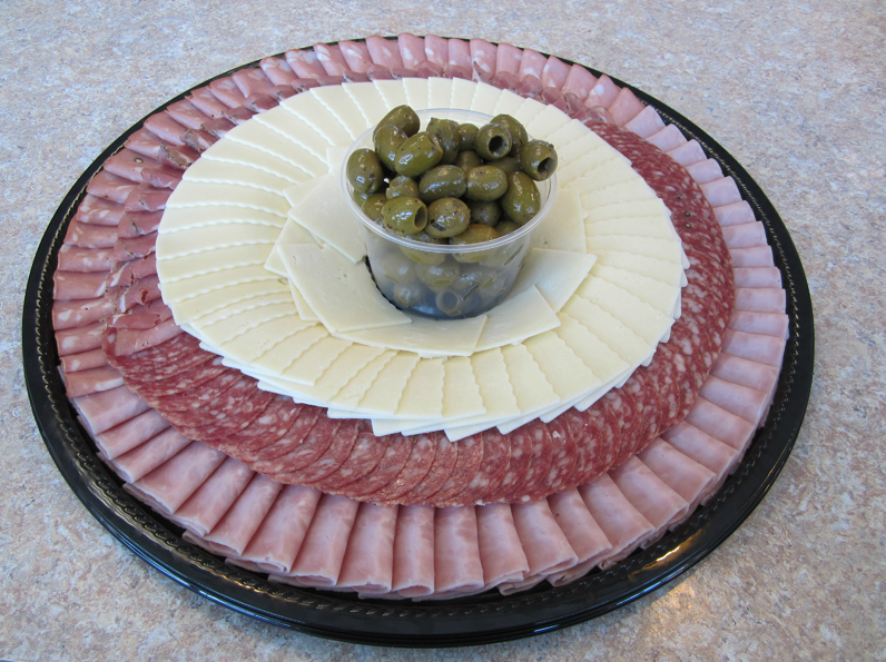 Italian Deli Products —Different Kinds of Ham and Cheese on plate in Orland Park, IL