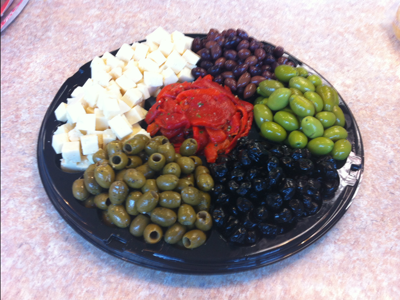 Veggies — Colorful veggies on plate top view in Orland Park, IL