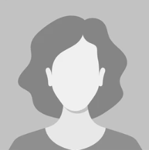 A gray circle with a person 's face in it.