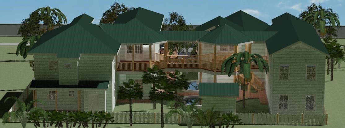 A building with a sign that says nails on it