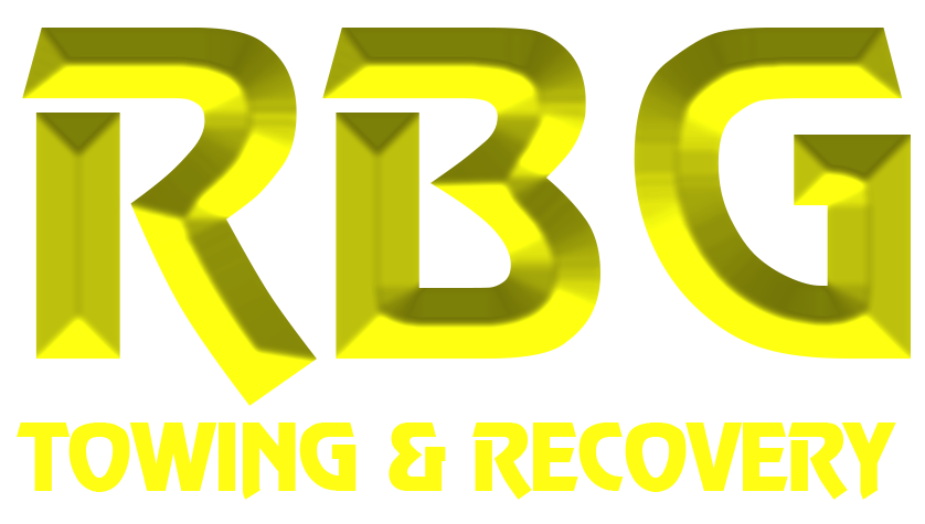 Yellow "RBG" logo with "Towing & Recovery" below.