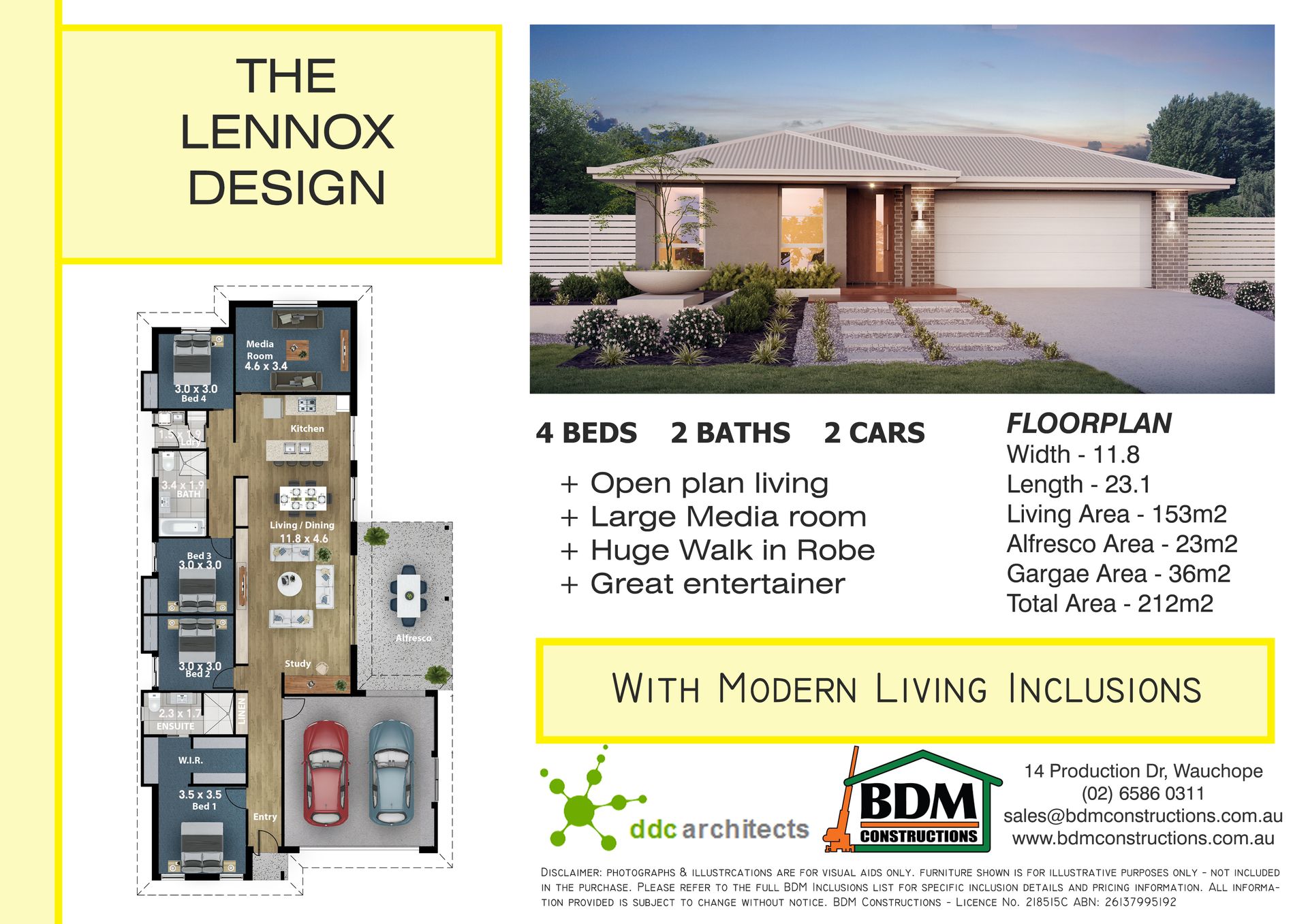 A Floor Plan of A House Called the Lennox Design | Mid-North Coast, NSW | BDM Constructions