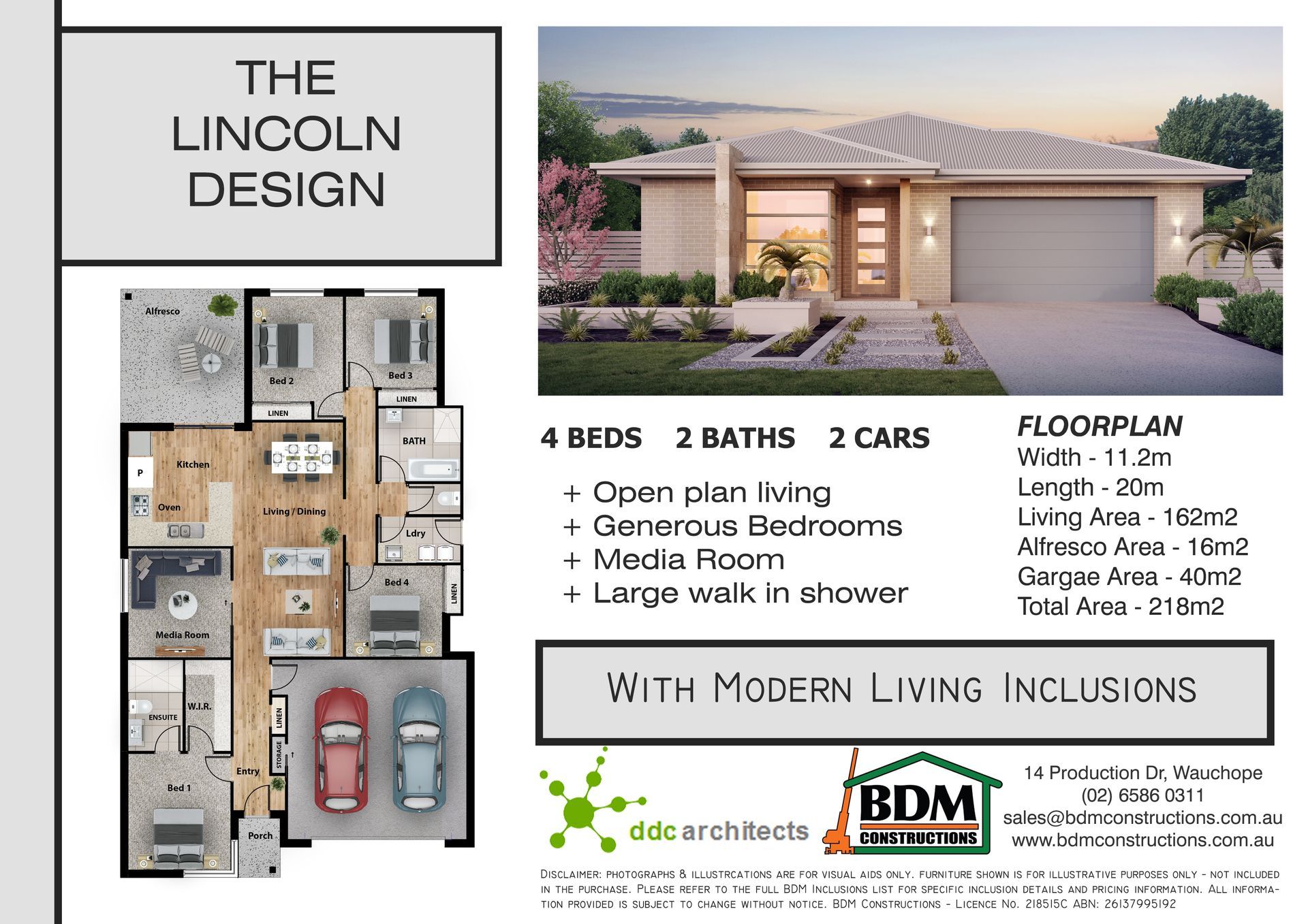 A Floor Plan of A House Called the Lincoln Design | Mid-North Coast, NSW | BDM Constructions