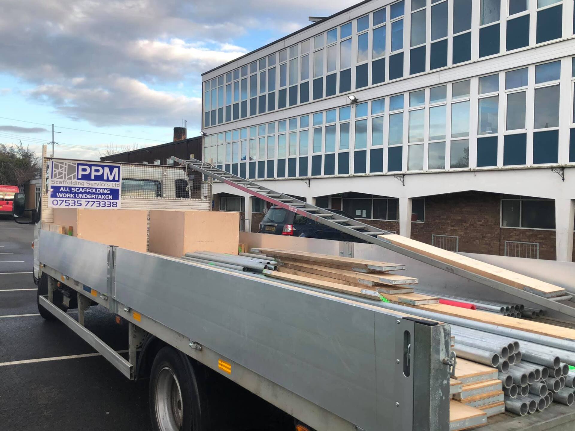 commercial scaffolding project