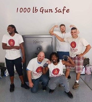 Movers with 1000lb Gun Safe — Matthews, NC — Disciples Moving & Labor