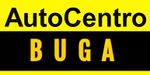 Un logo amarillo y negro para auto centro buga