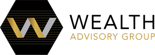 The logo for the wealth advisory group is black and gold.