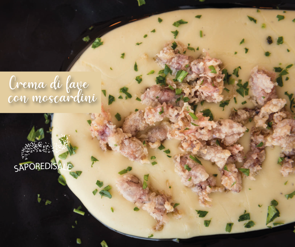 crema di fave e moscardine