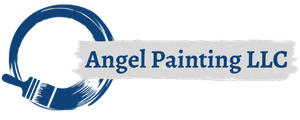 The logo for angel painting llc shows a brush in a circle.