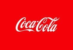 El logotipo de Coca Cola está sobre un fondo rojo.