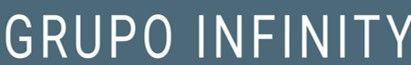 La palabra grupo infinity está sobre un fondo azul.