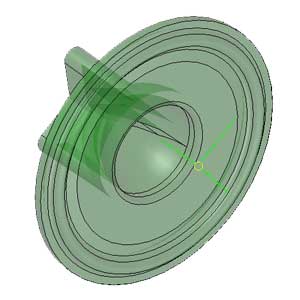 1 Inch CAD Wireframe Green A