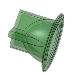 2 Inch CAD Wireframe Green A