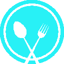 spoon, fork and plate icon