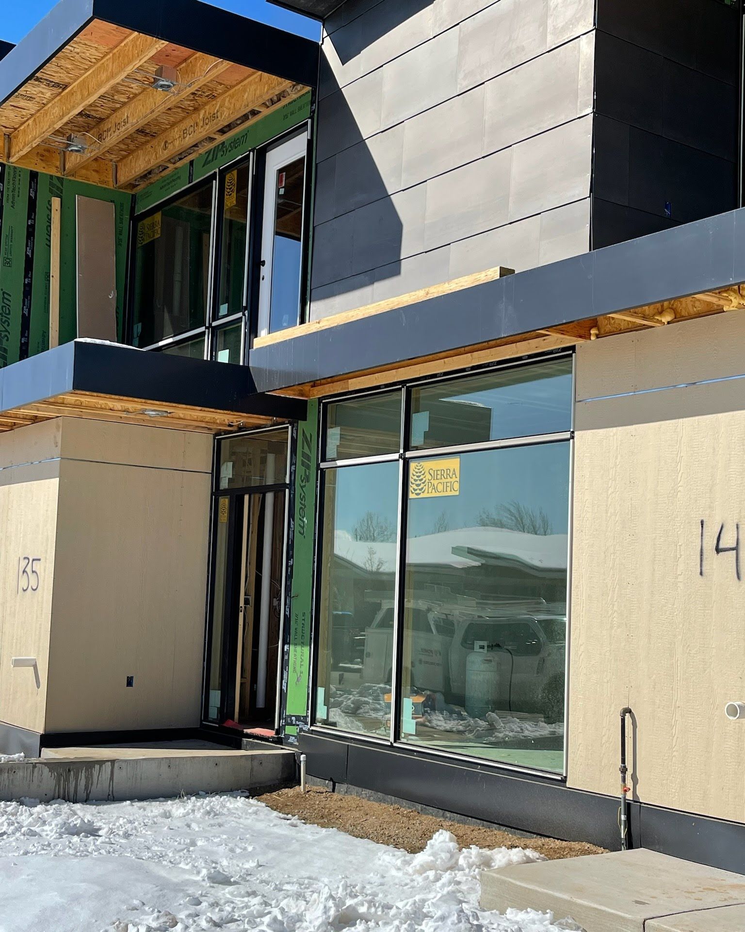 Building with windows installed by Sun Glass