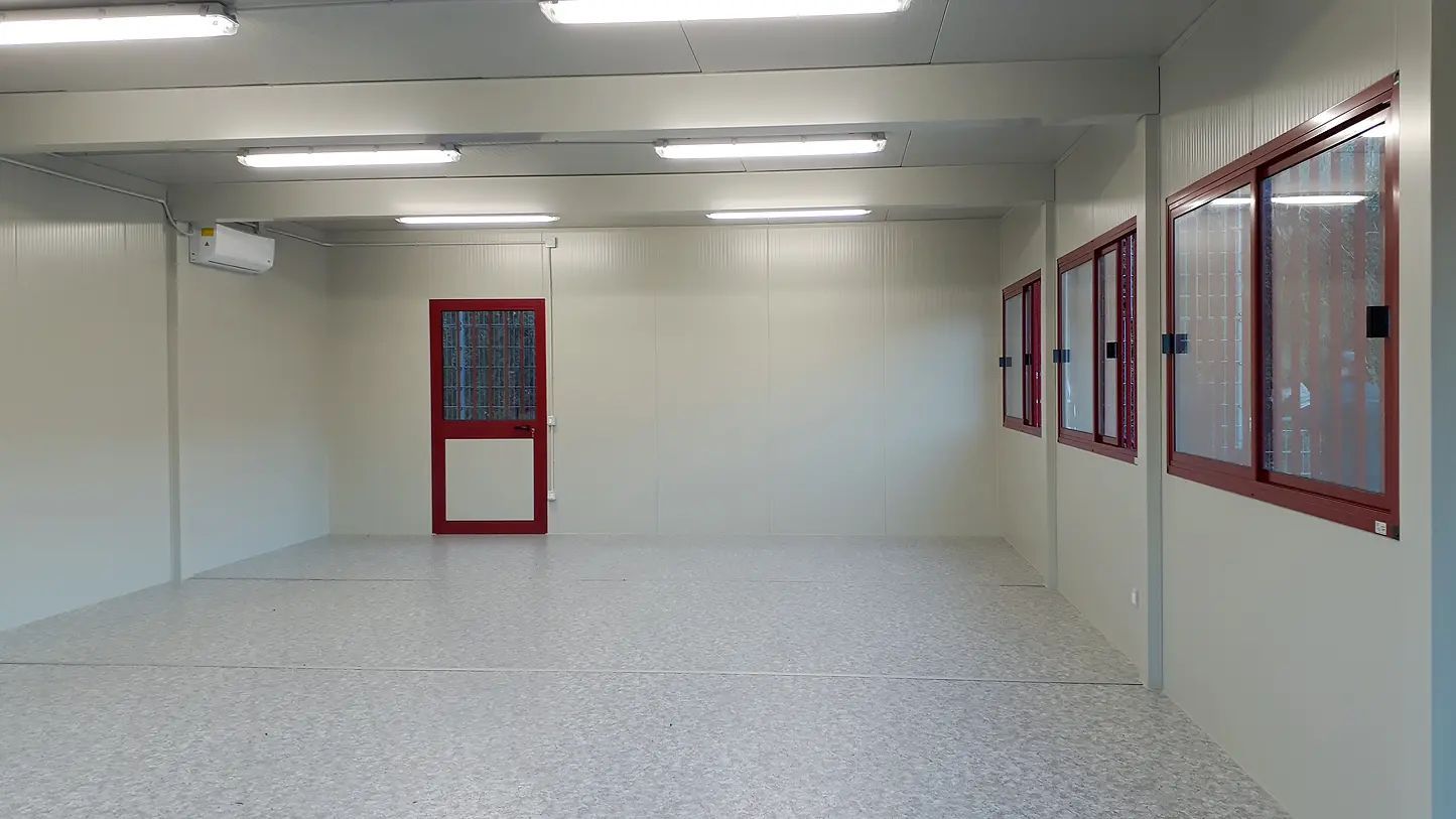 interno di box prefabbricato