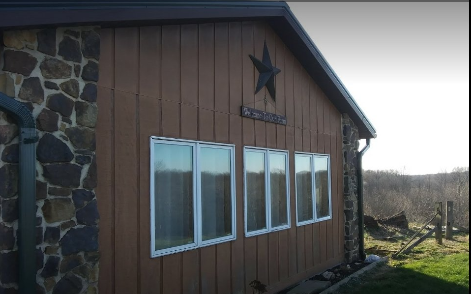 A house with a star on the side of it