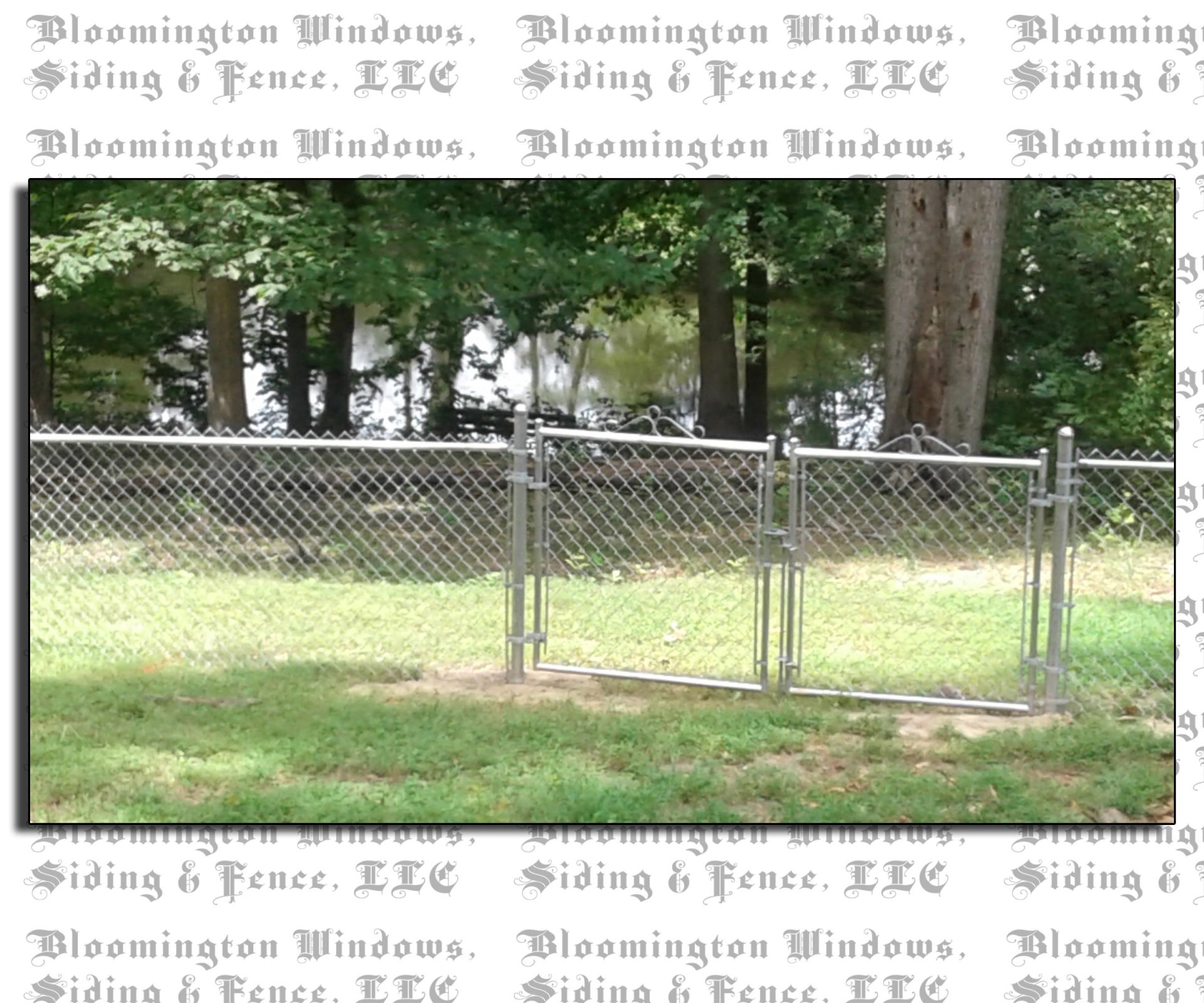 A picture of a chain link fence taken by bloomington windows
