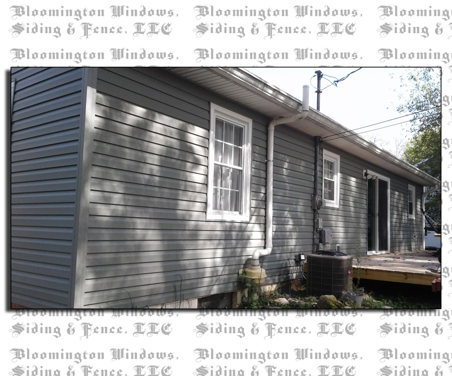 A picture of a house taken by bloomington windows siding & fence llc