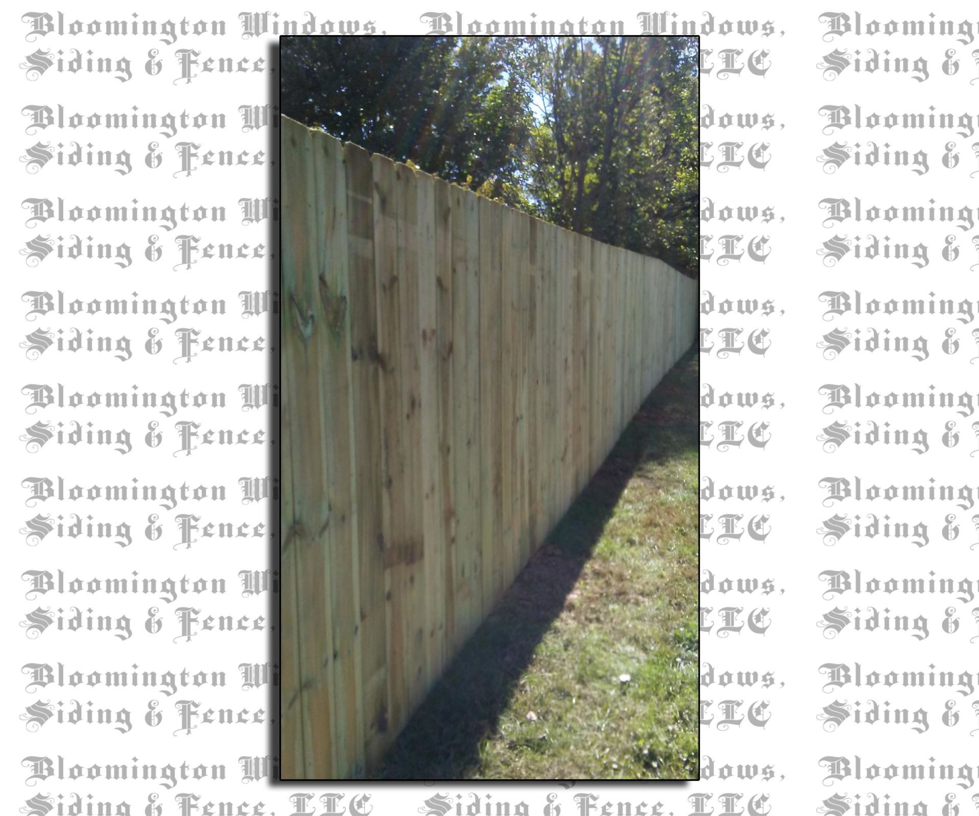 A picture of a wooden fence is surrounded by text.