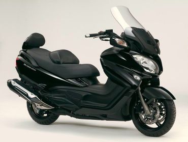 black coloured motorbike