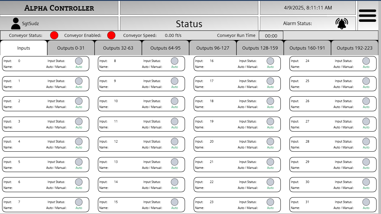 A computer screen shows car wash settings on an Alpha One Controller