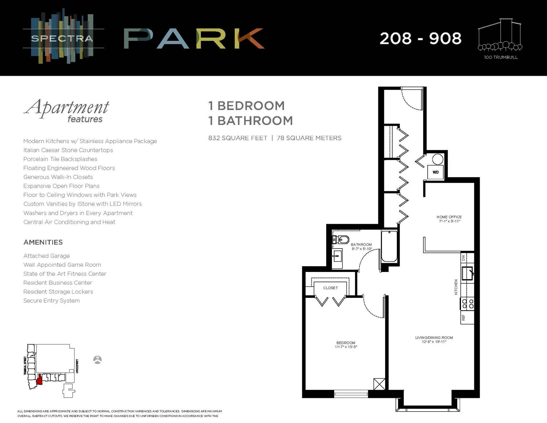 A black and white floor plan of an apartment with a bedroom and bathroom.