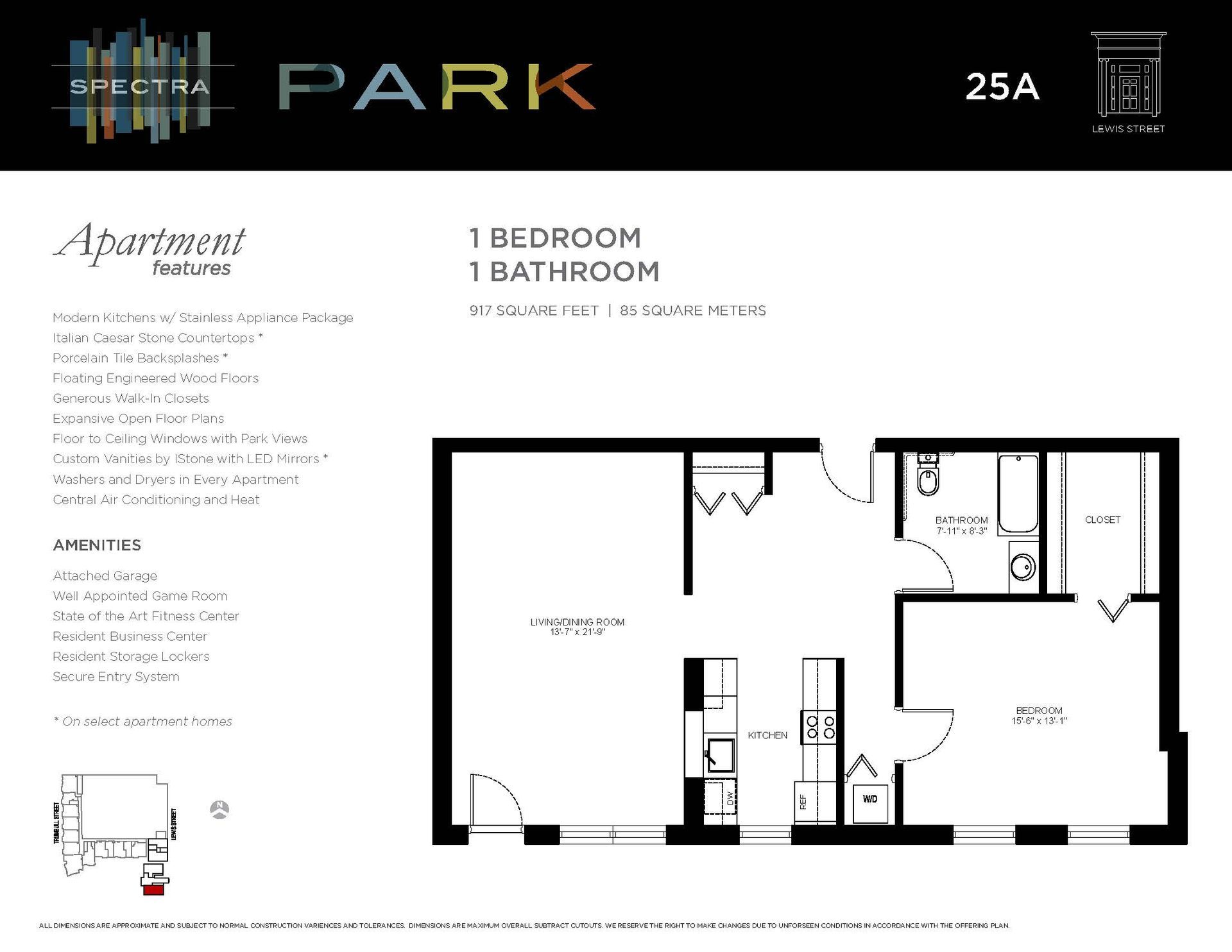 A floor plan of a bedroom apartment with a bathroom.