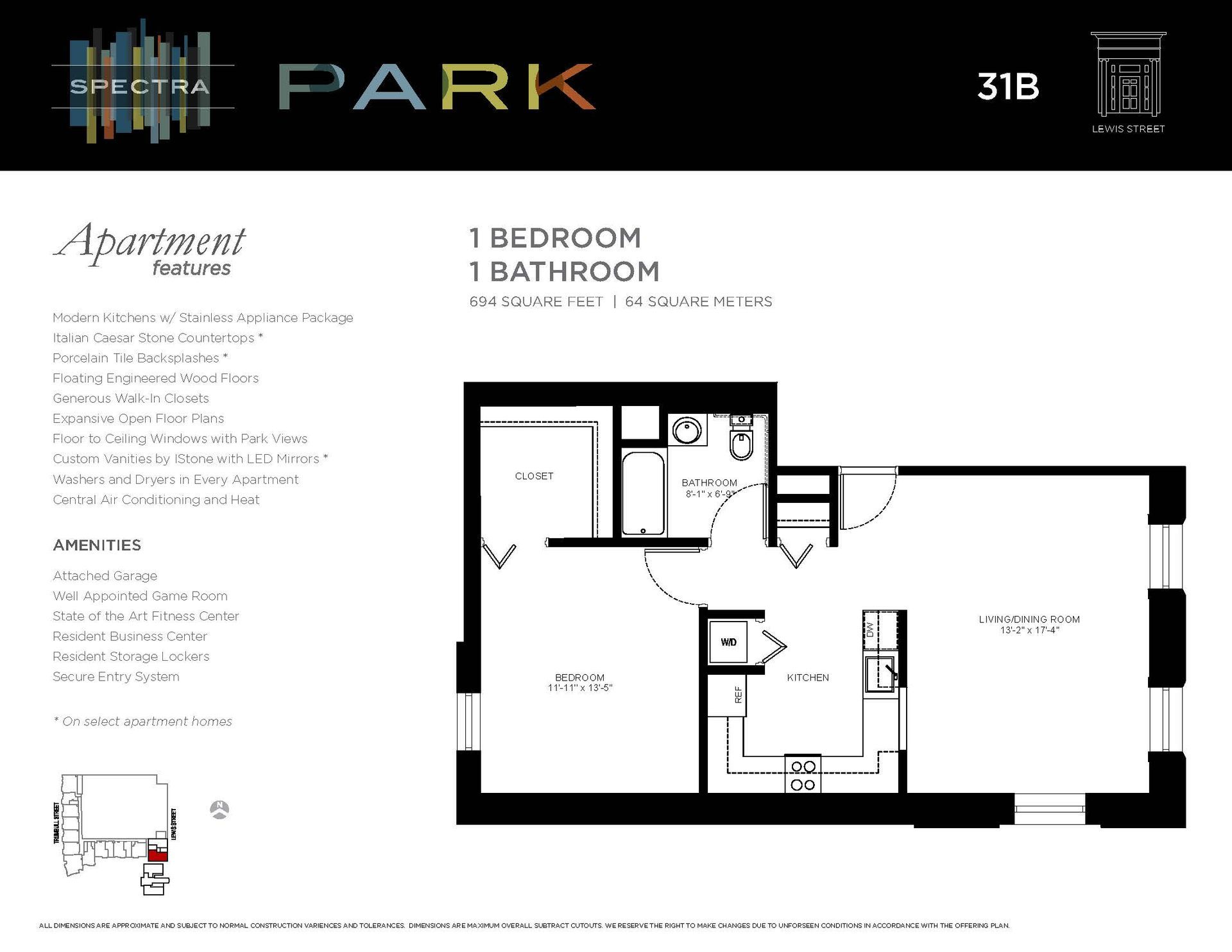 A black and white floor plan of a bedroom apartment with a bathroom.