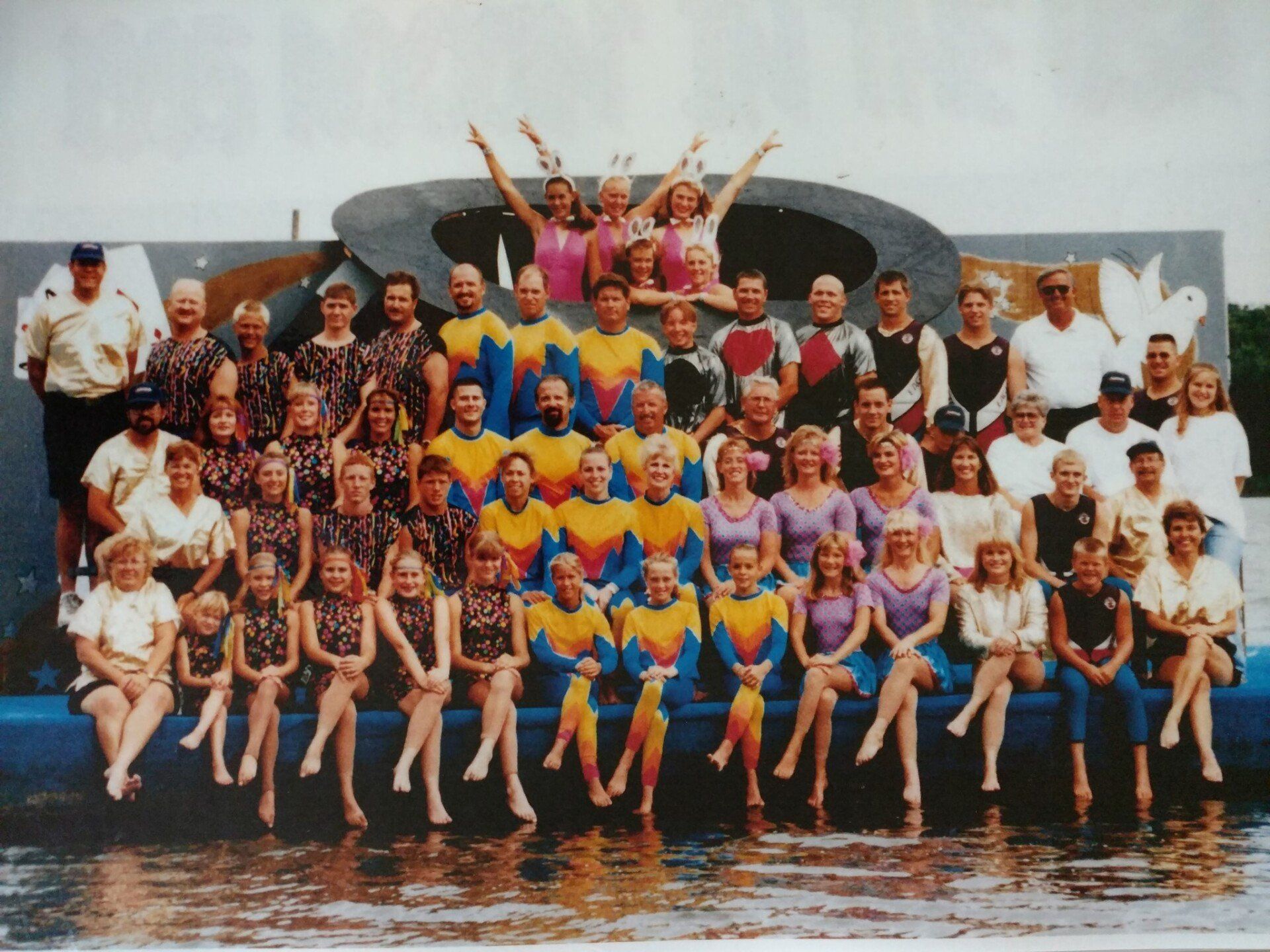 A large group of people are posing for a picture