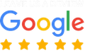 A google logo with five stars on it