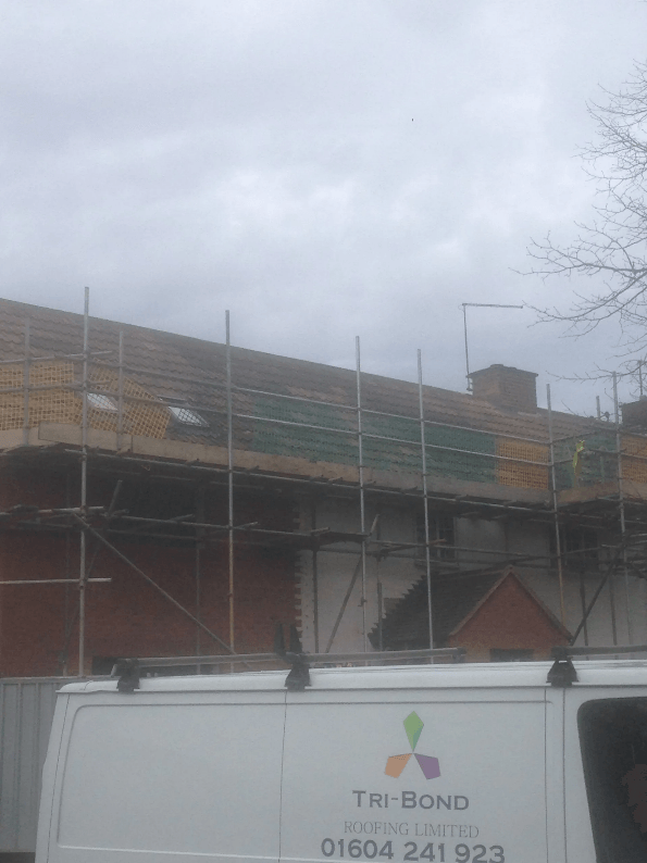 Roof work in progress