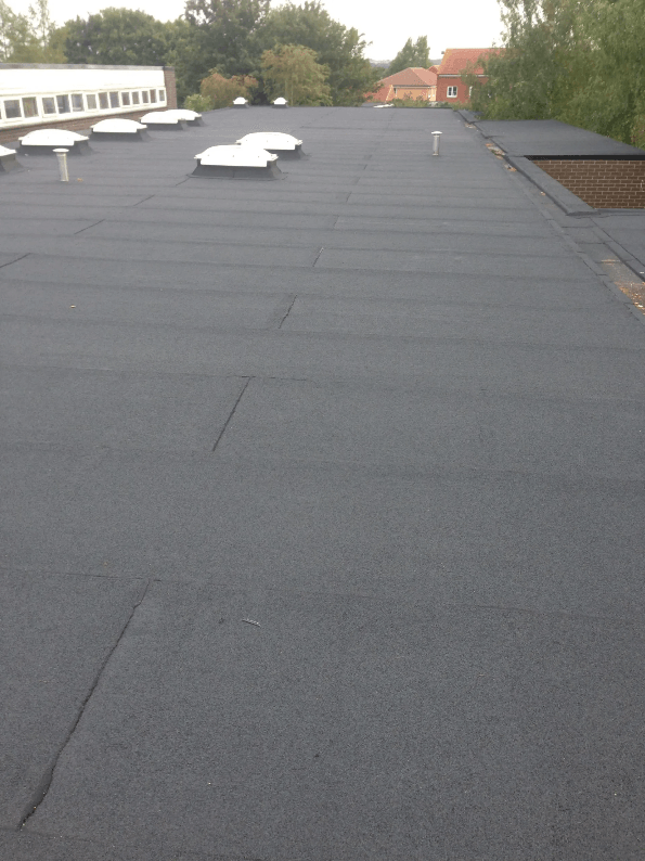 Commercial flat roof completed