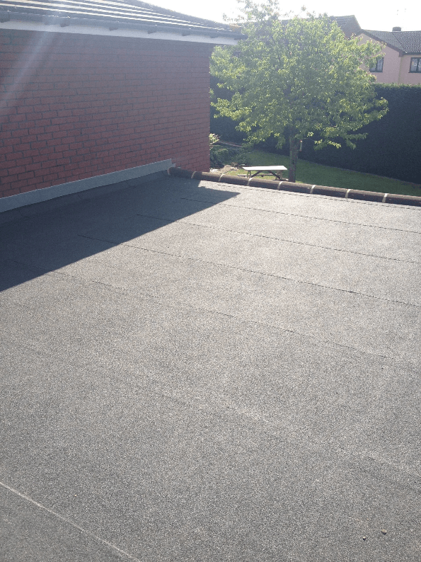 Completed flat roof