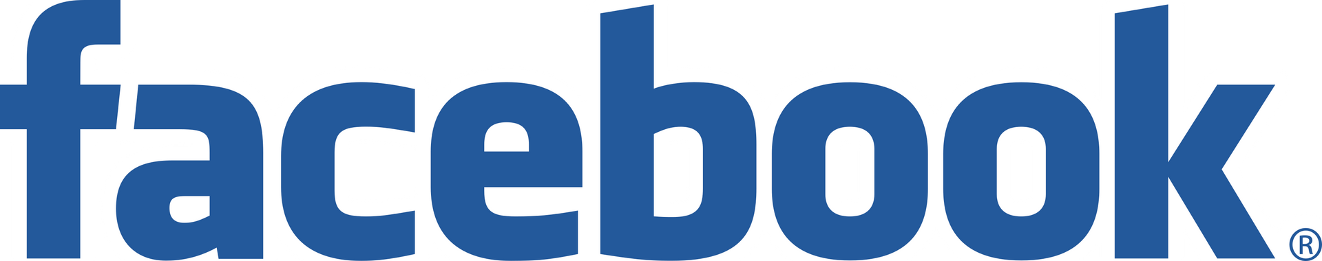 a blue facebook logo on a white background