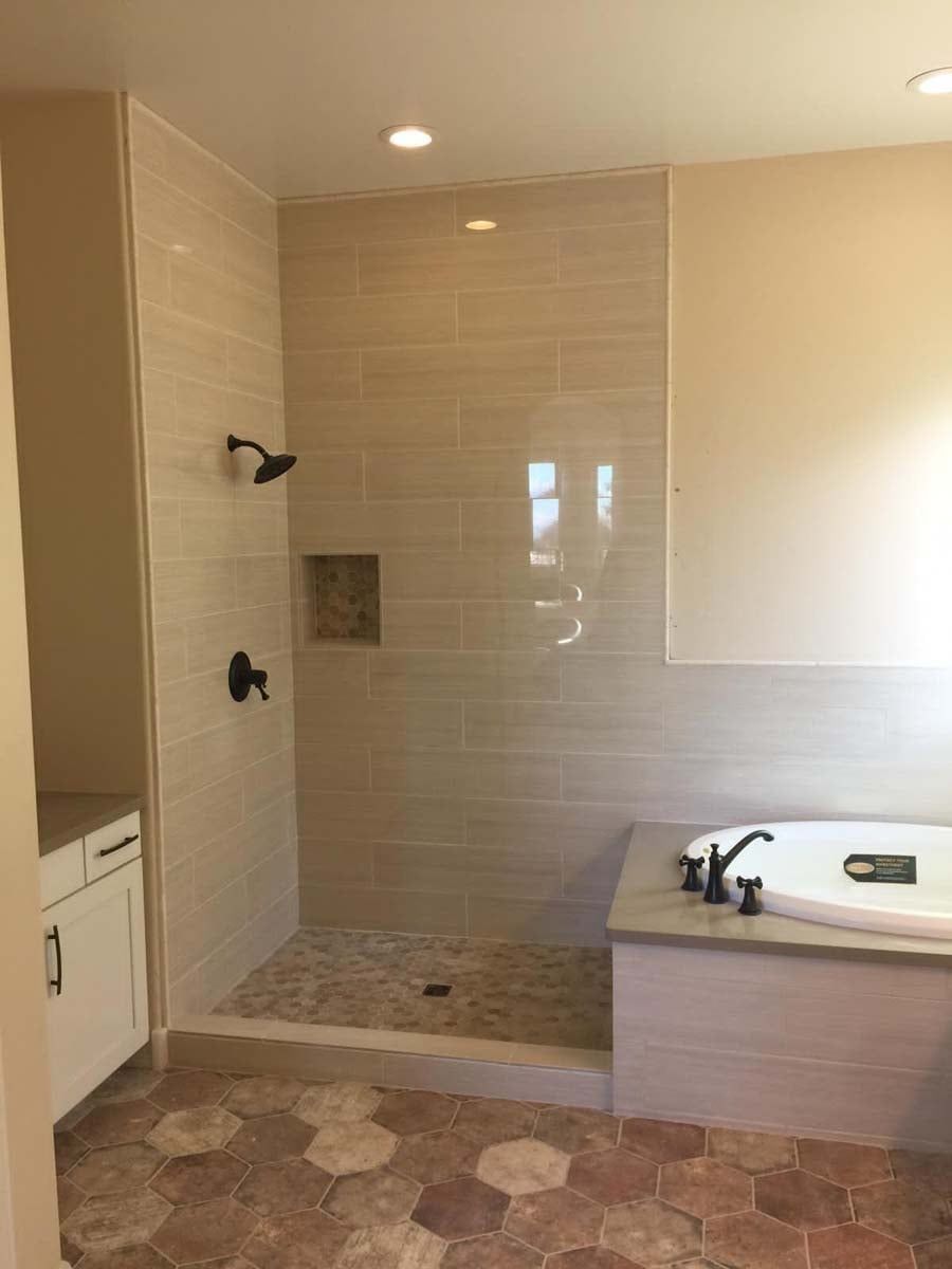 Newly remodeled shower