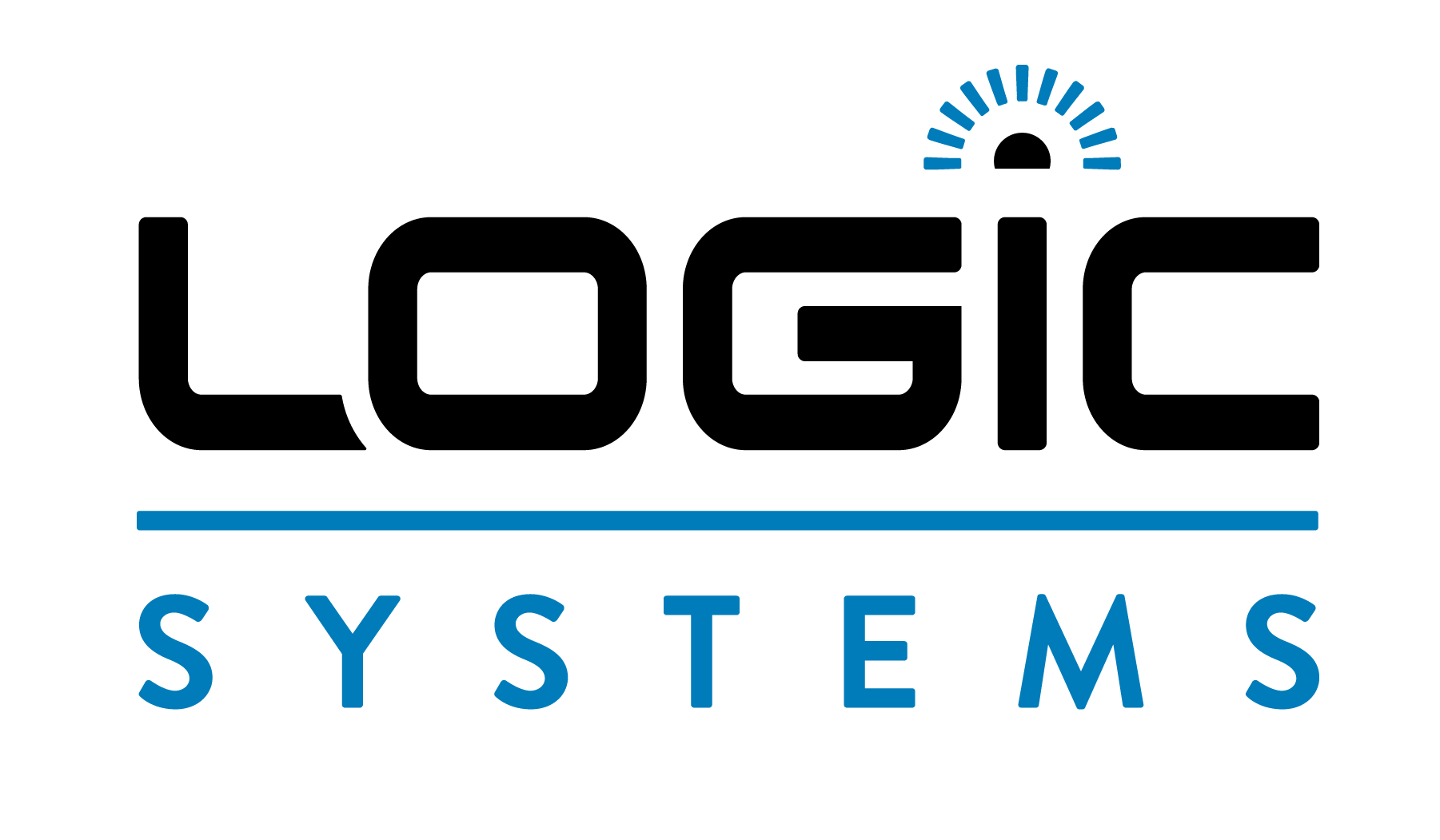 Logo for Logic Systems: black text 