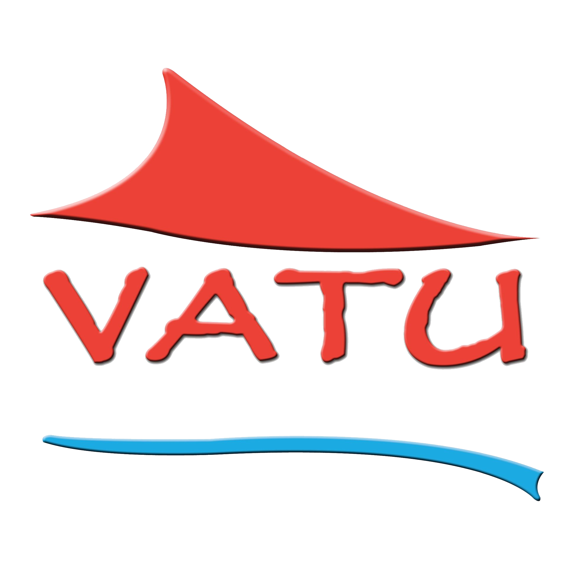 Logo for Vatu Sanctuary: red text 