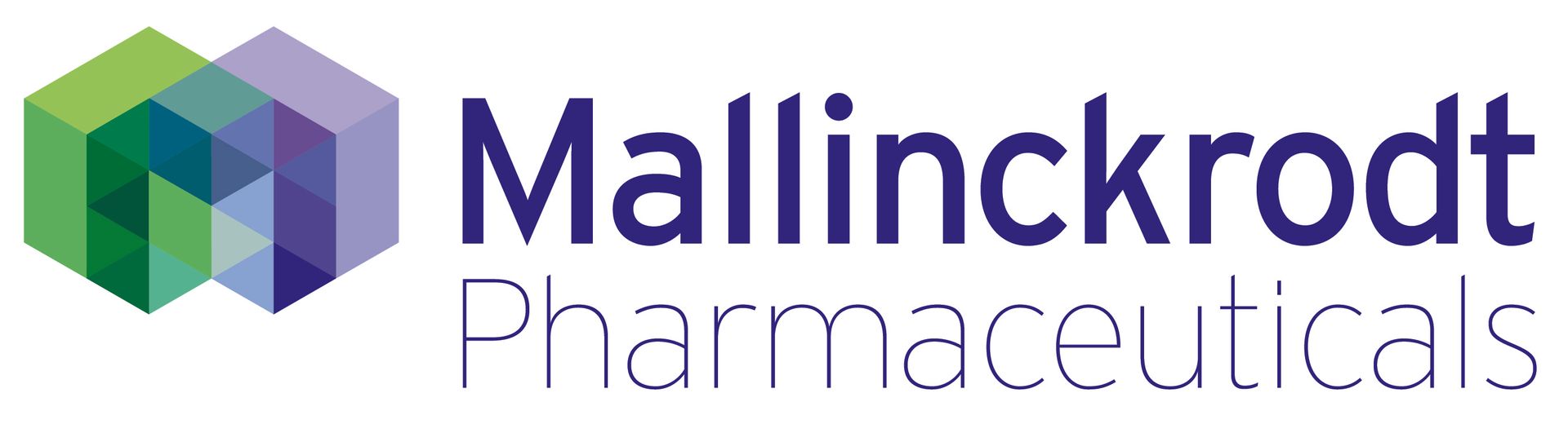 The logo for mallinckrodt pharmaceuticals is purple and green