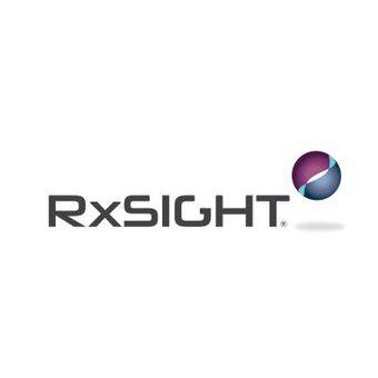 The logo for rxsight is a purple circle with a blue circle in the middle.