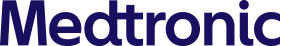The word medtronic is written in blue on a white background