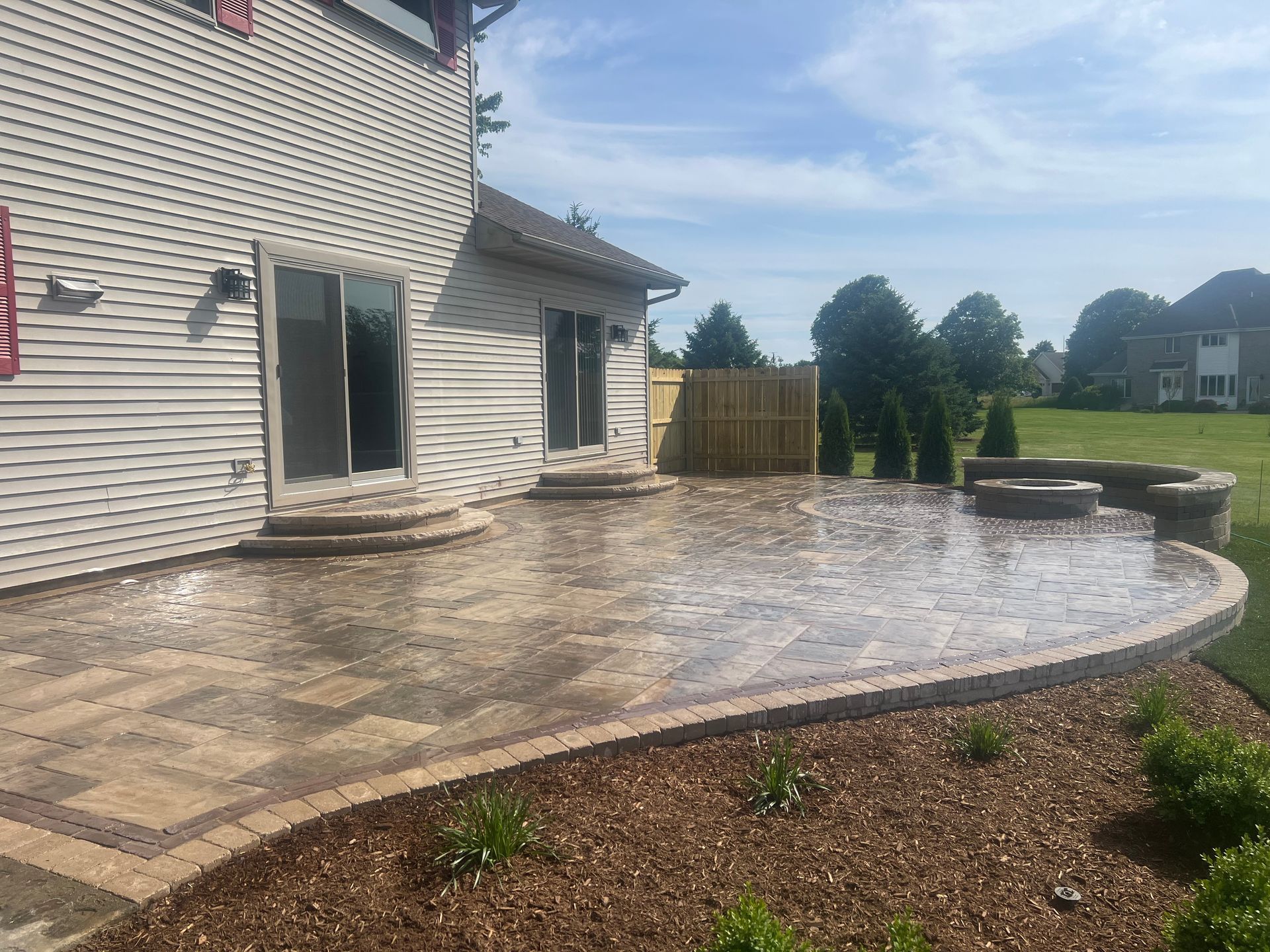 Custom landscape design project by Harkins Unique Landscapes in Gilman, IL