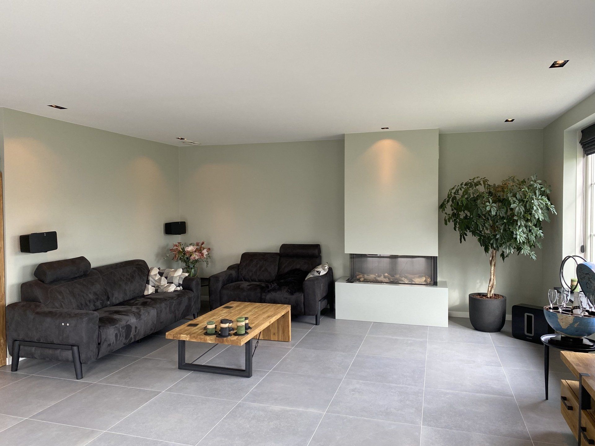 woonkamer verlichting, verlichting advies, openhaard, gashaard, kachel