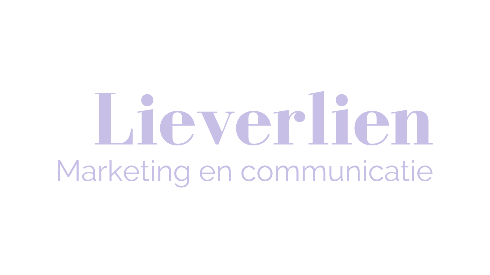 A logo for a company called lieverlien marketing and communication.