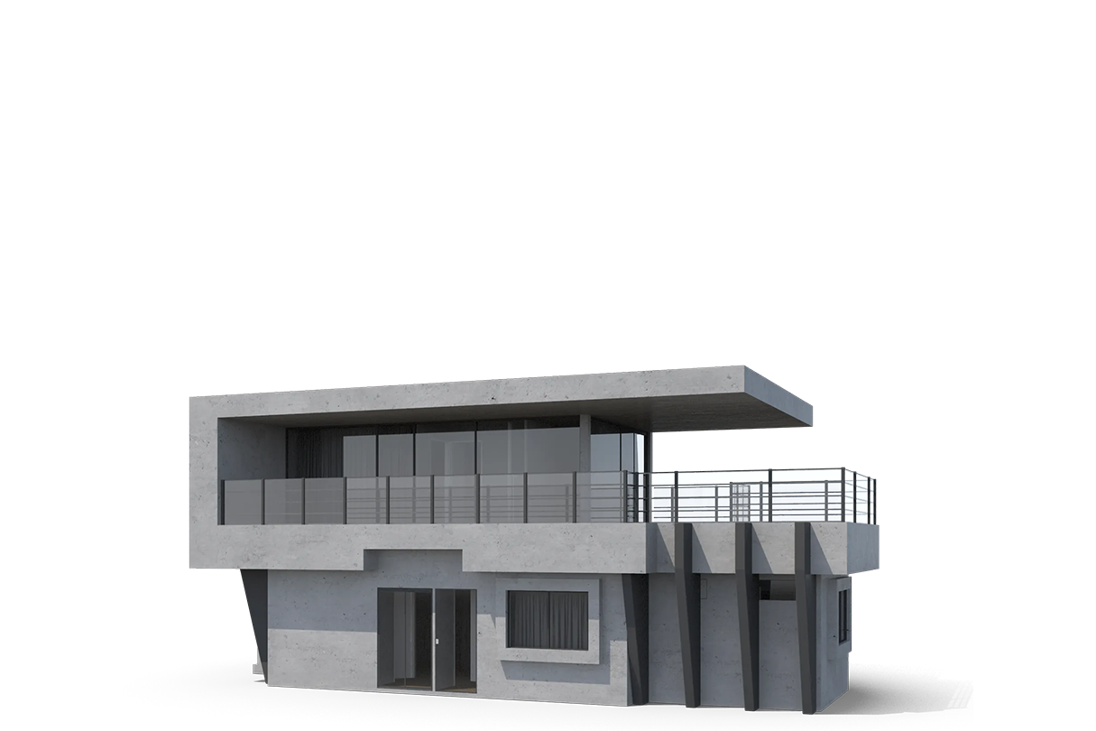 a modern style house graphic