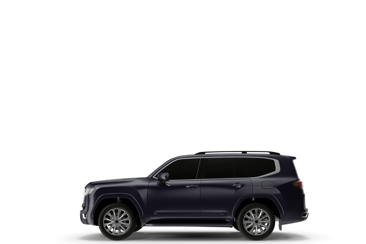 black toyota suv on transparent background